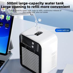 Portable Air Conditioners, 3-In-1 Cooling Fan with 2-Speed Mist Fan, Mini Air Cooler for Traveling, Office, Living Room, Bedroom